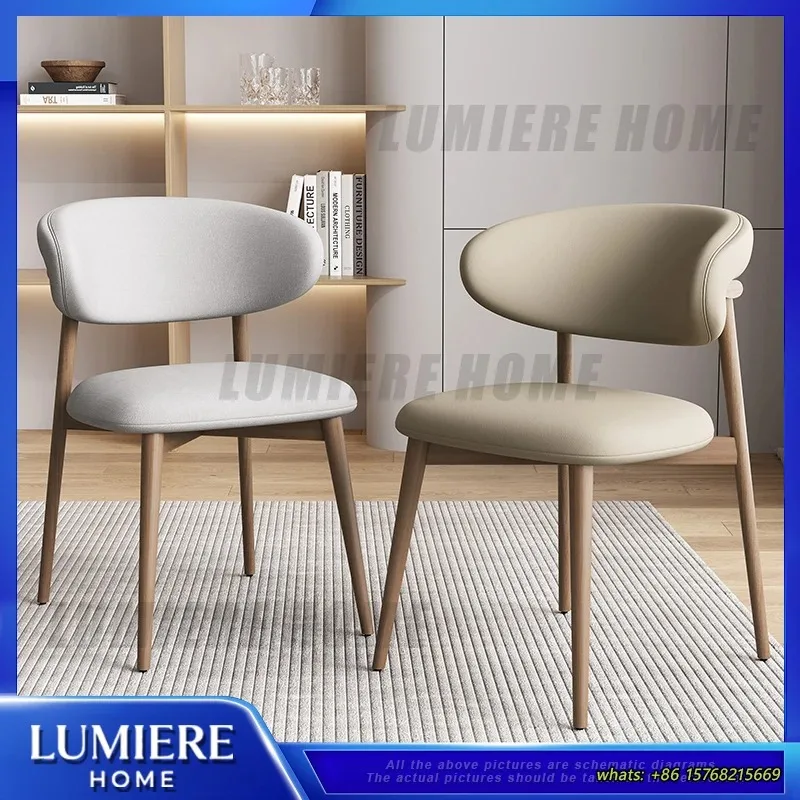 

Modern Nordic Solid Wood Dining Chair Minimalist Natural Wood Coffee Shop Home Restaurant Backrest Study Desk Chair Luxury