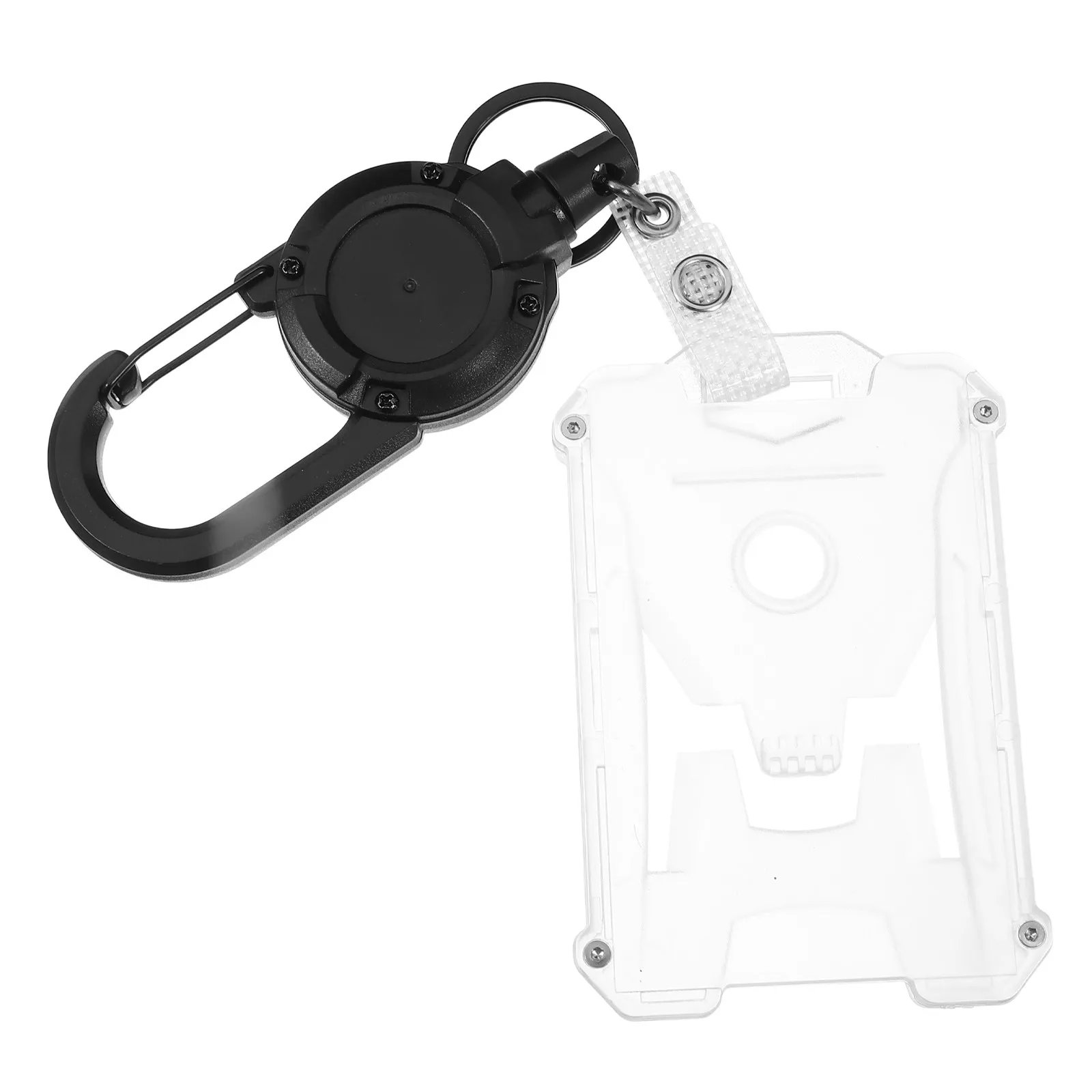 

1Set Id Badge Holder Retractable Clip Vertical Card Holder Protective Sleeve for Office Nurse School Work Cards Badge Cover