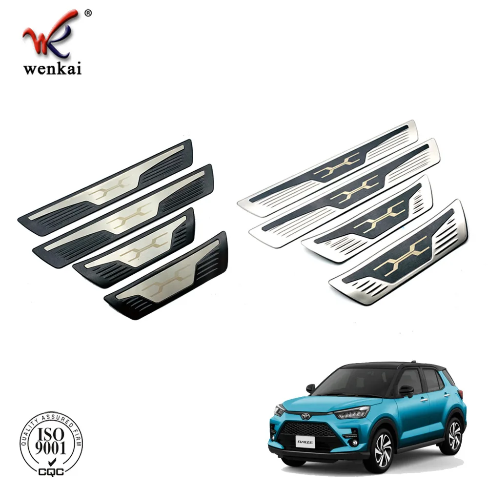 4PCS Door Sill Scuff Plate For Toyota Raize A200A/210A 2020 Stainless Steel Car Styling Accessories