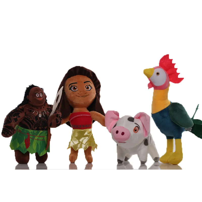 1Pcs Movie Moana Maui Plush Doll Cute Heihei Pua Pig Tamatoa Soft Stuffed Cartoon Animal Toys Pet Plushines For Kids Girl