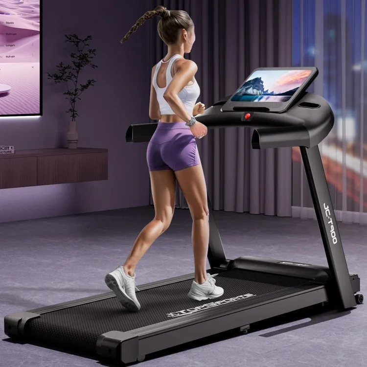 Foldable LED Screen Gym Fitness Equipment, Home Electric Treadmill Space-Saving Walker