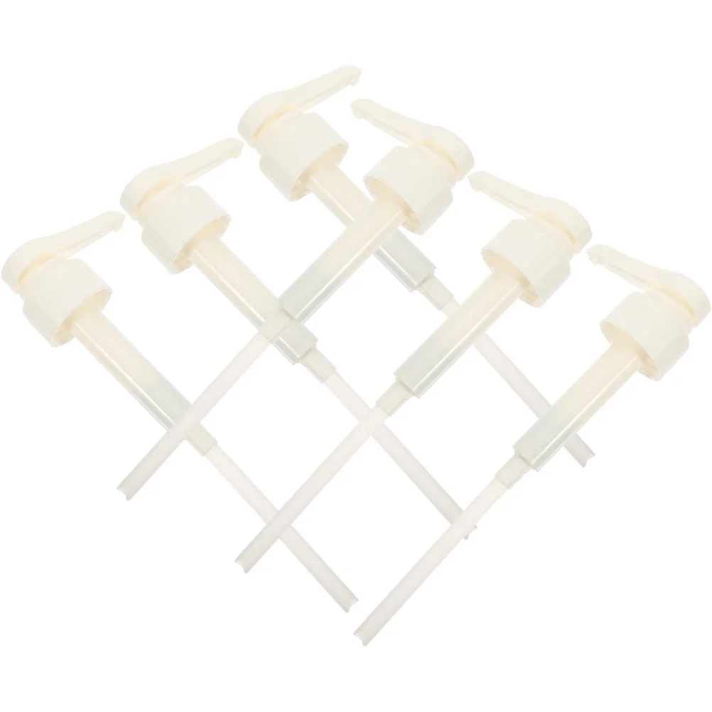 Pompe à sirop de remplacement en plastique, distributeur de sirop de café, pour savon de cuisine, bouteille d'eau, Lotion, bain de bouche, 6 pièces