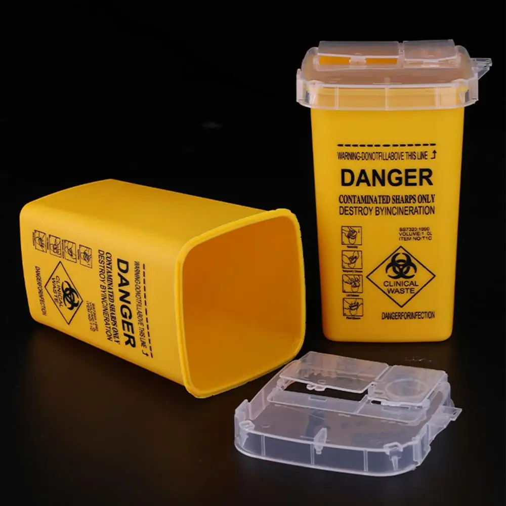 Convenient Tattoo Supplies Container Waste Box Bucket Eco-friendly Sharps Waste Box Large Capacity Tattoo Accessories