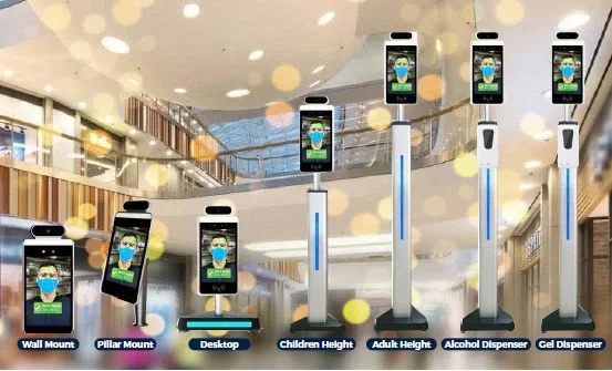 Smart face identification access control time attendance management system remote temperature detection