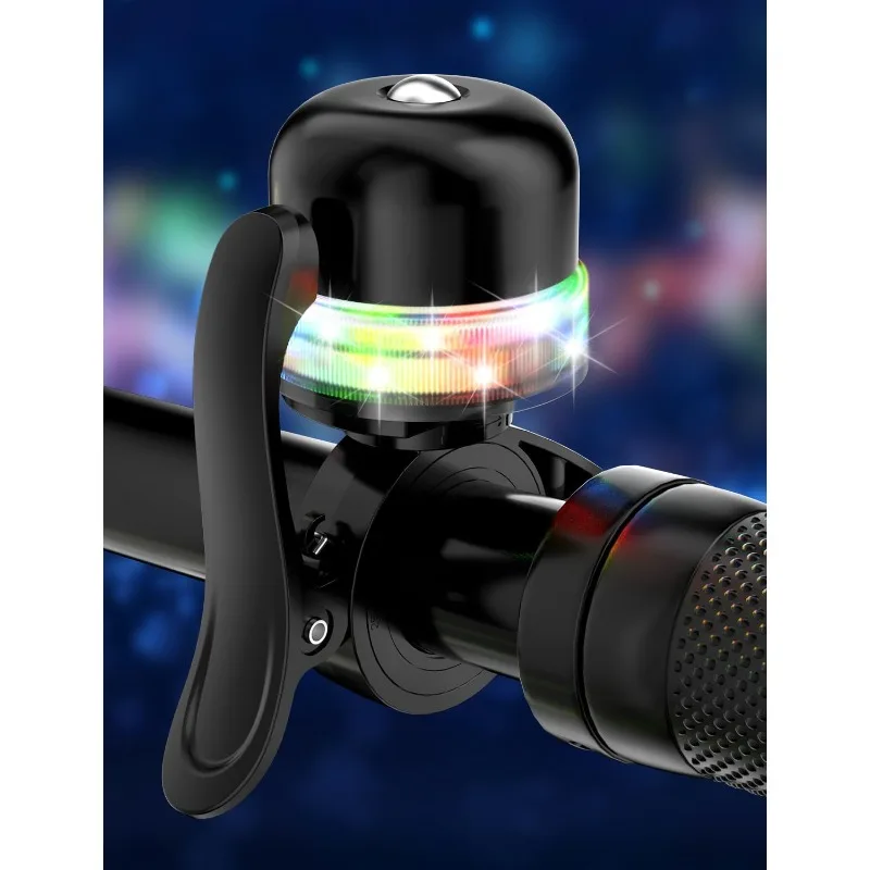 

Bike Bell for Kids & Adults, Light up Bike Accessories Adjustable with Ferrules Fit for 0.74-1.25in(19-31.8mm) Bicycle Handlebar