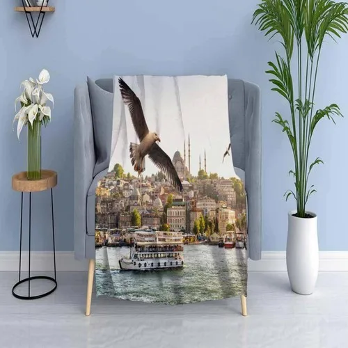 Else Carpet Else Istanbul Landscape Throat Wellsoft Patterned 3D Tv Blankets