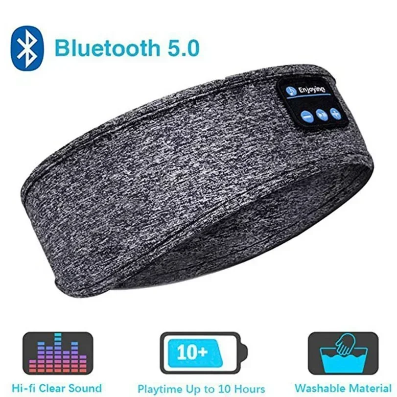 Wireless Bluetooth Headband Earphones Sports Headphones Elastic Headband Music Sleeping Eye Mask Bluetooth Headset view 3