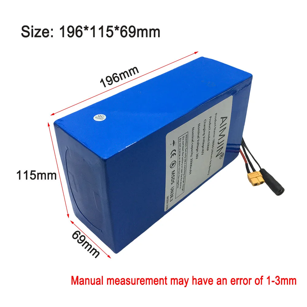 36V 20ah 10S6P brand new original 500-1000W li-ion battery, For most vehicles, supports customization of different plugs