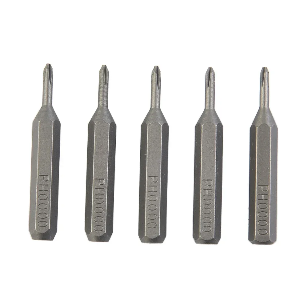 5Pcs Cross Screwdriver Bit  4mm Hex Shank For Electric Screwdriver Rechargeable Drill Hand Tools PH0000 PH000 PH00 PH0 PH1 PH02