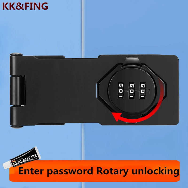 

KK&FING NEW Cabinet Password Locks No-punch Mechanical Combination Lock Anti-theft Drawer Locks File Cabinet Door Lock