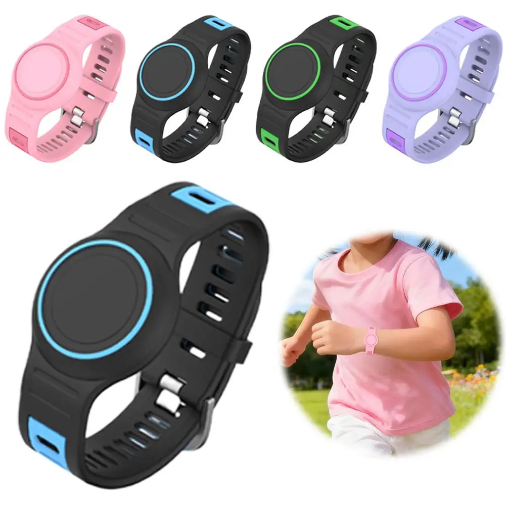 لـ Airtag حزام ساعة مقاوم للماء مضاد للخسارة مقاوم للماء 360 °   حافظة تعقب محدد المواقع المقاومة للصدمات للحماية من جميع أنحاء الأطفال