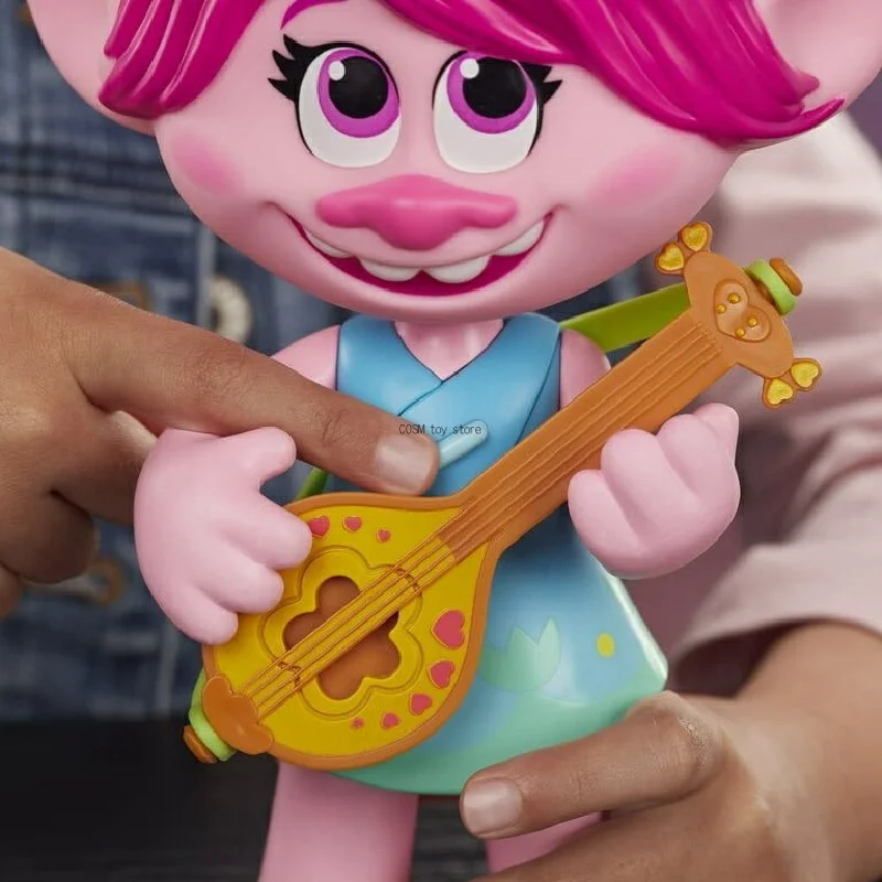 DreamWorks Trolls World Tour Pop-to-Rock Poppy Doll Guitar Accessories Dual Style Dress Up Role Play Collectible Holiday Gift view 4