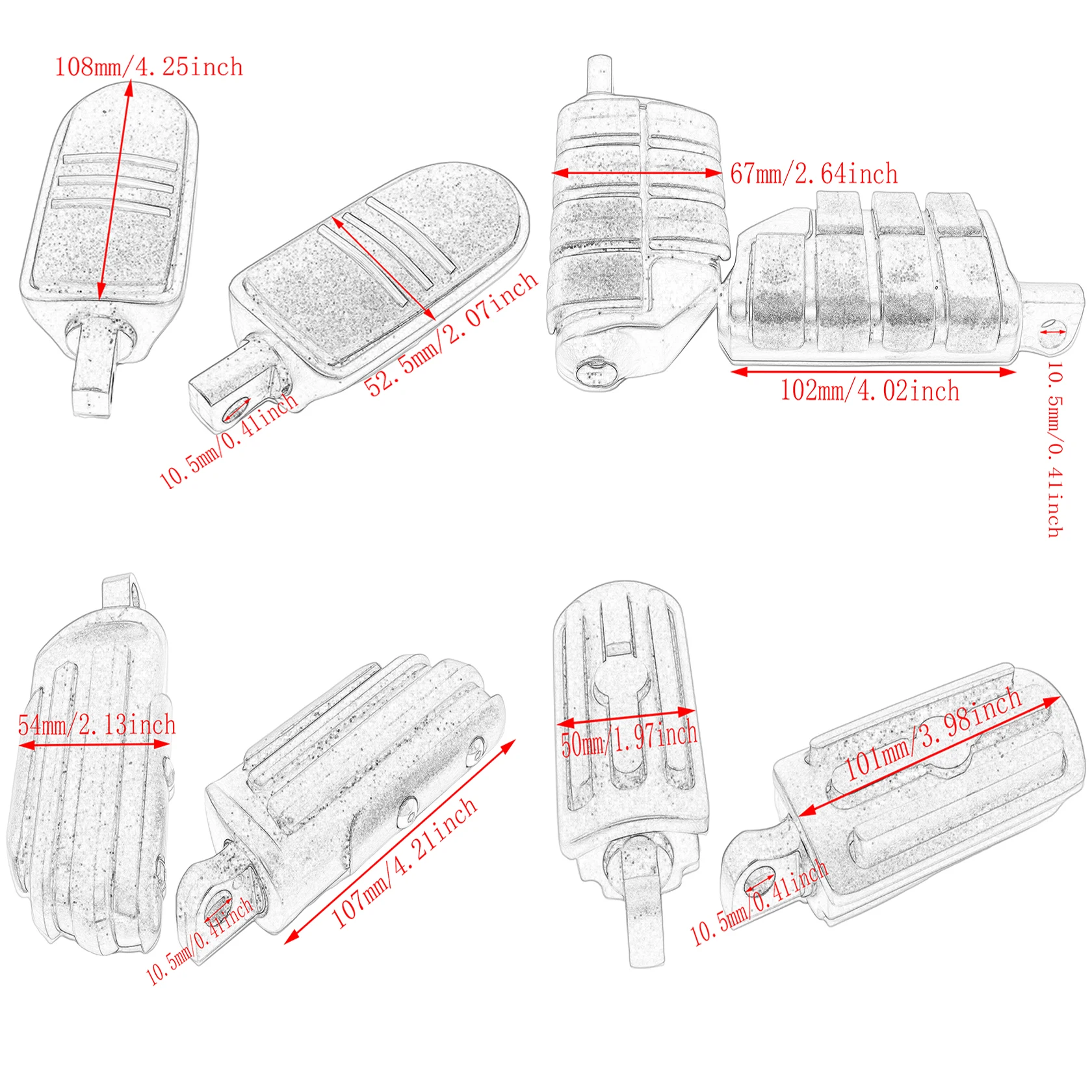 Motorcycle Male Mount Footpegs Pedals Footrests Passenger Highway Pegs For Harley Touring Street Glide Dyna Softail Sportster XL