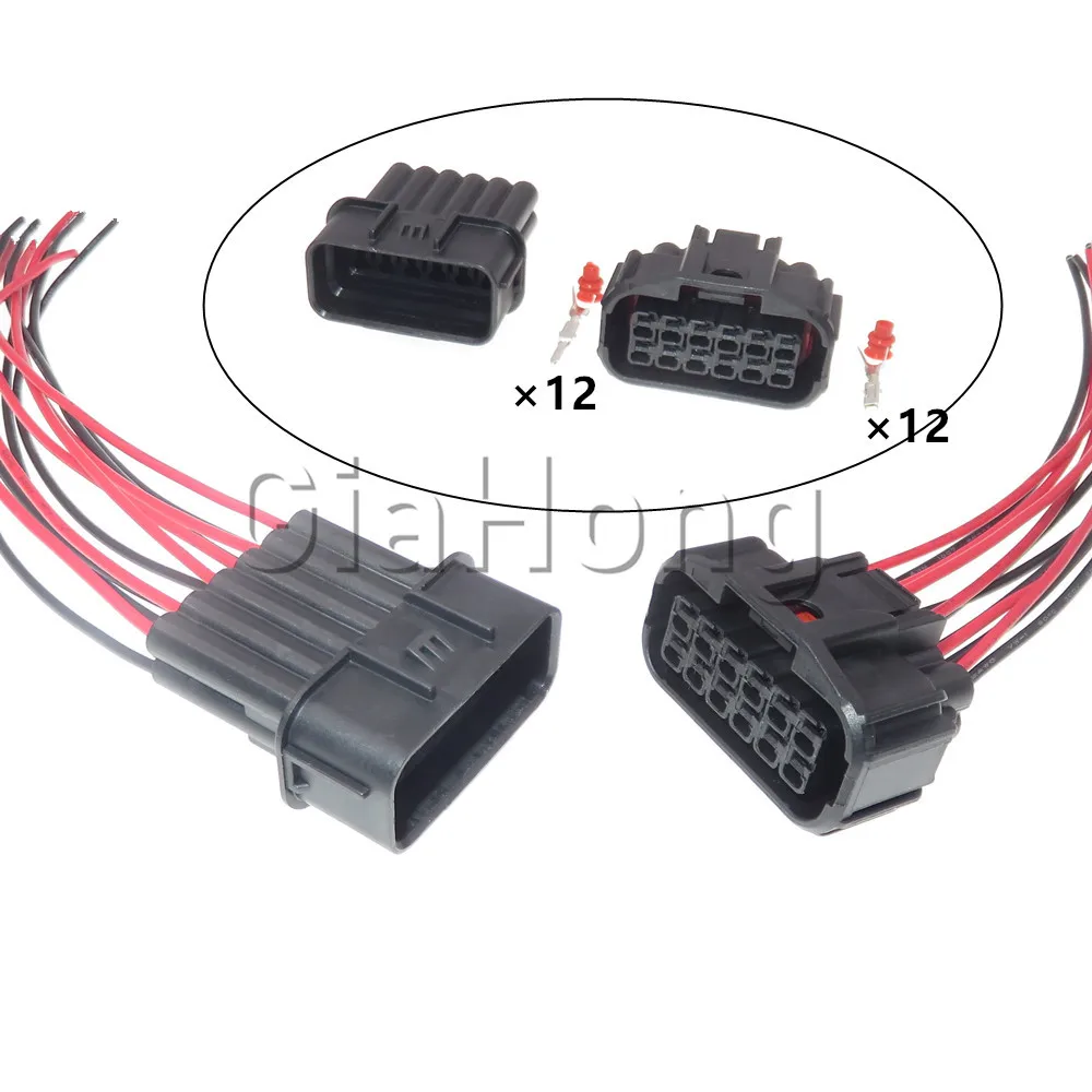 

1 Set 12 Ways AC Assembly 6181-6784 6189-7410 Car Waterproof Socket Electrical Automotive LED Light Plug For Honda