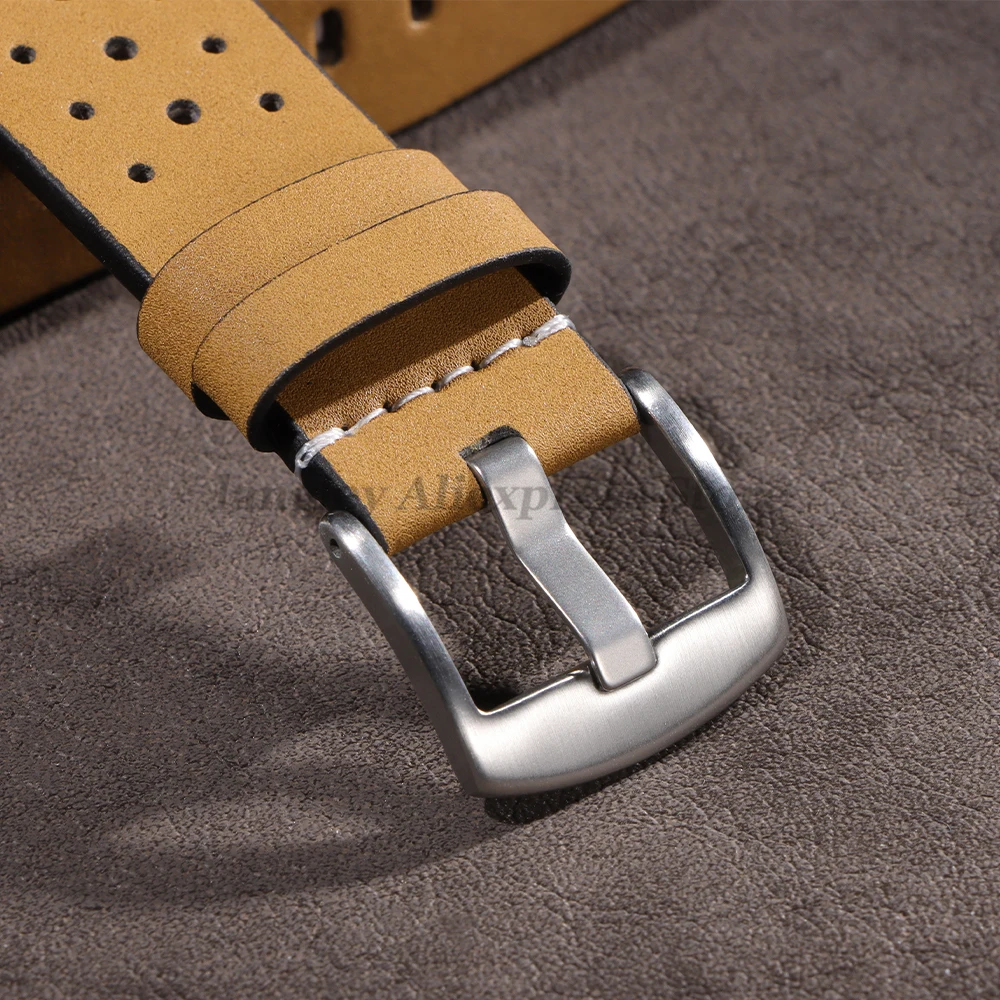 20 ミリメートル 22 ミリメートルヴィンテージレザー時計ストラップサムスンギャラクシーウォッチ 7/6/5/4/3 ブレスレットセイコークイックリリース男性女性アクセサリー