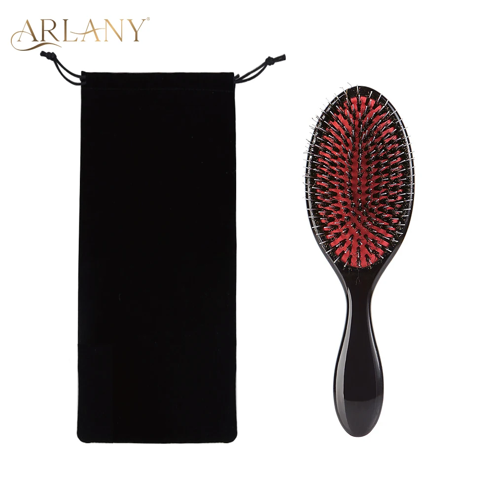 

ARLANY Boar Bristle Hair Extension Brush Nylon Teeth Massage Comb Hairbrush for Women Grils Hair Styling Hair Beauty Salon