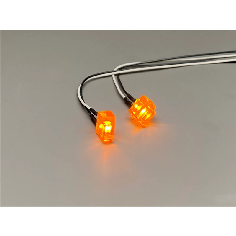2pcs Foot Pedal Turn Signal Upgrade Light Parts for 1/14 Tamiya RC Truck Tipper SCANIA R730 R470 R620 DIY