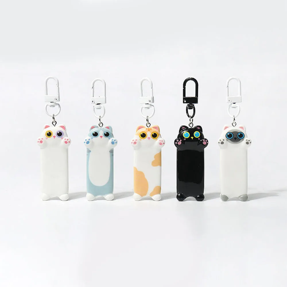 Cartoon Cute Cat Keychain Mobile Phone Keychain U Disk Pendant Anti-loss Keyrings Headset Pendant Bag Pendant Lovely Gift Girls