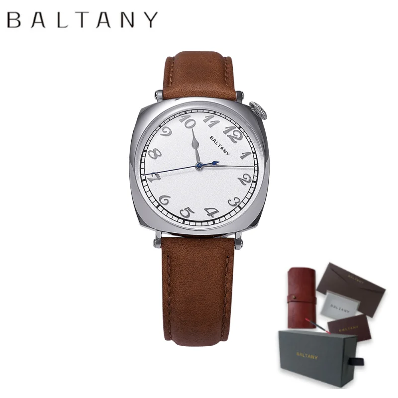 Baltany 1921 American Automatic mechanical Watch S4055 Homage Miyota 9039 Corner-Set Crown Polishing Stainless Steel Men Watch