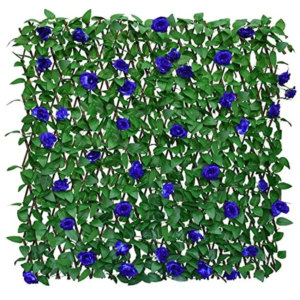Cerca expansível ao ar livre tela de privacidade varanda pátio painel artificial hera cerca painel único lado folhas resistente uv ajustar