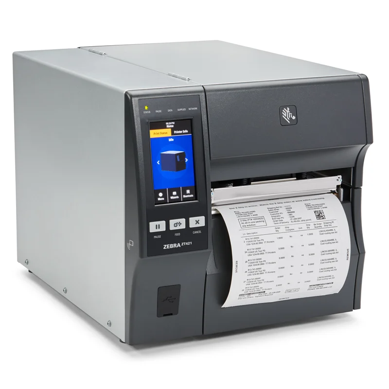 Zebar ZT421 6inch Industrial Label Barcode Printer Thermal Transfer Desktop 203dpi 300dpi Thermal Transfer Printer
