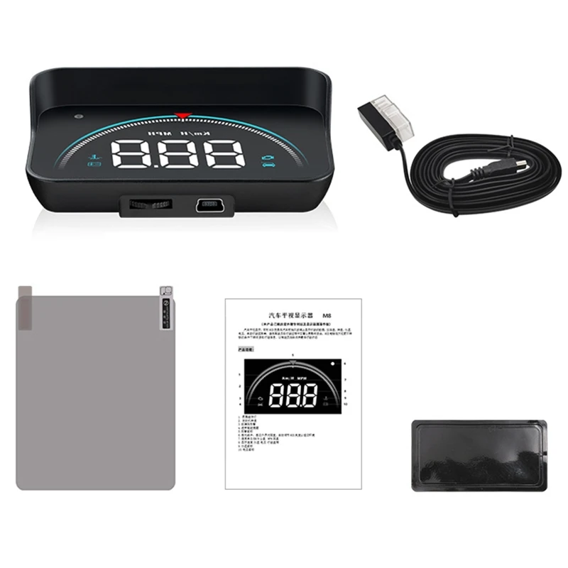 

094D Auto HUD for Head Up Display GPS Digital Speedometer Over Speed Warning Alarm Device Safe Driving Equipment