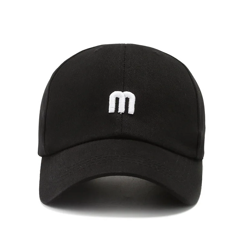 Women Adjustable Outdoor Travel Baseball Caps for Men Kpop Letter M Embroidery Sun Visor Dad Hat Male Snapback Peaked Caps