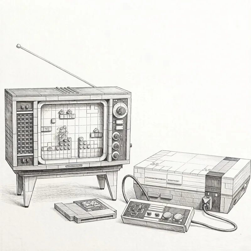

New 2646 pieces of electronic game bricks; TV game blocks; action figures for children; 71374 NES model; toy gift for boys