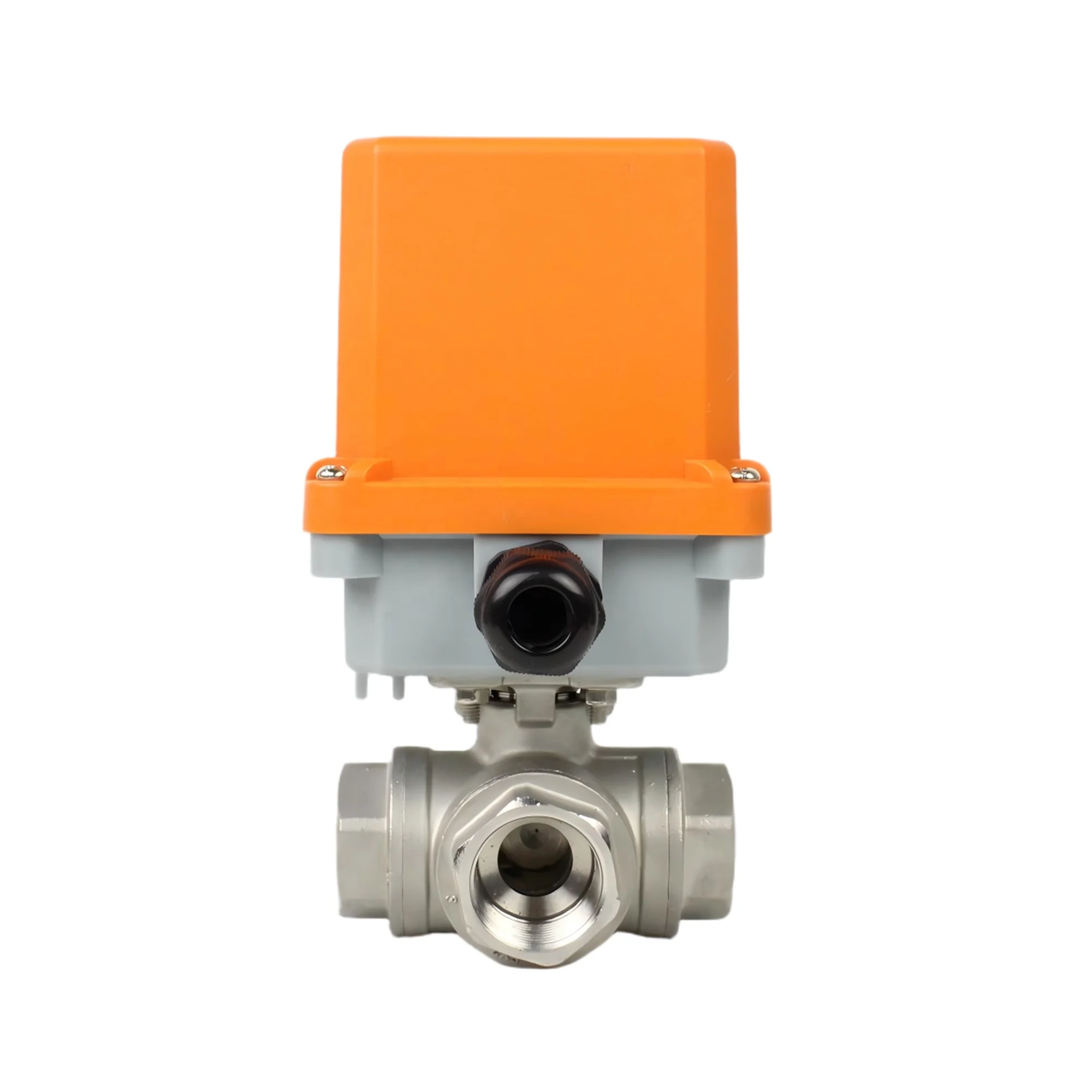 

3 Way Motorized Ball Valve Stainless Steel DN8-DN20 Water Tank Fittings Plumbing Fail-safe Water Irrigation Valve Farm OEM