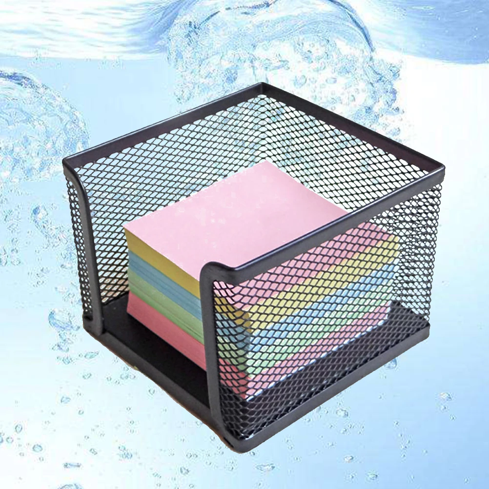 

Compact Metal Mesh Memo Dispenser Holder Desktop Organizer Office Supplies For School