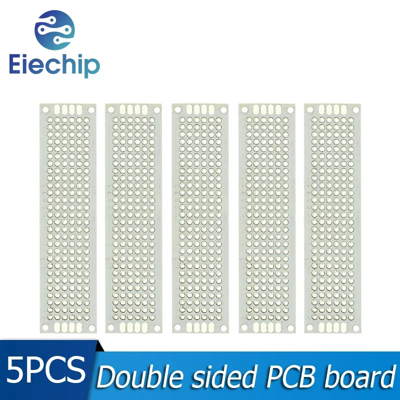 Circuit imprimé blanc Double face 2x8cm, 5 pièces/lot, pour Arduino