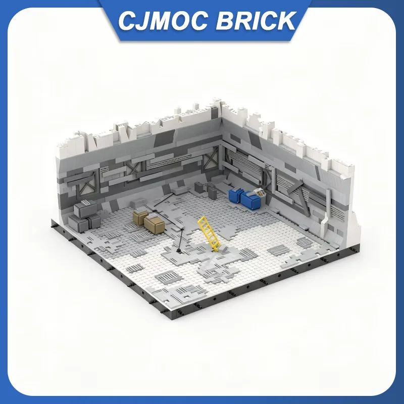 Конструктор MOC: Парковка, взлетно-посадочная полоса для Snowspeeder, серия Space Wars. Уличные здания, модель из кирпичиков. Обучающая игрушка. Подарок на день рождения для взрослых.