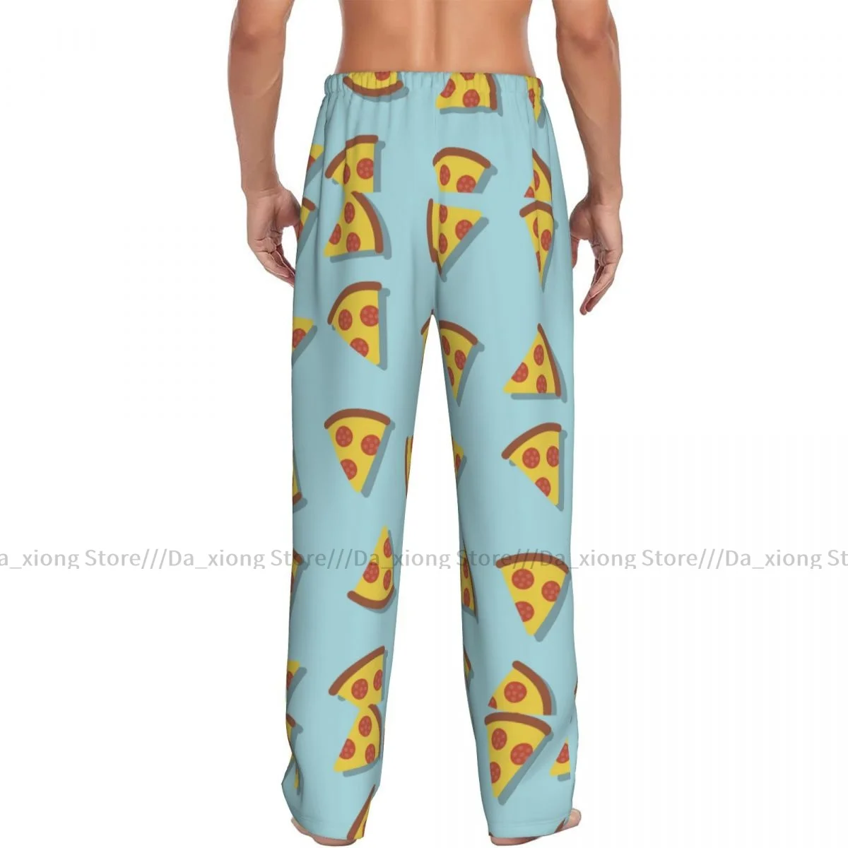 Pantalon de pyjama à motif de pizza pour hommes, bas de sommeil masculin, Lounge FJM