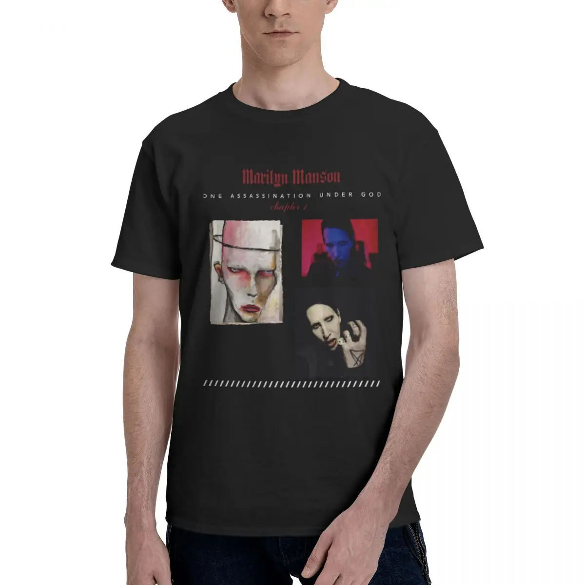 Marilyn Manson One Assassination Under God 2025 T Shirt Cotton Pops Mens Women Tshirt Graphic Y2K Clothes