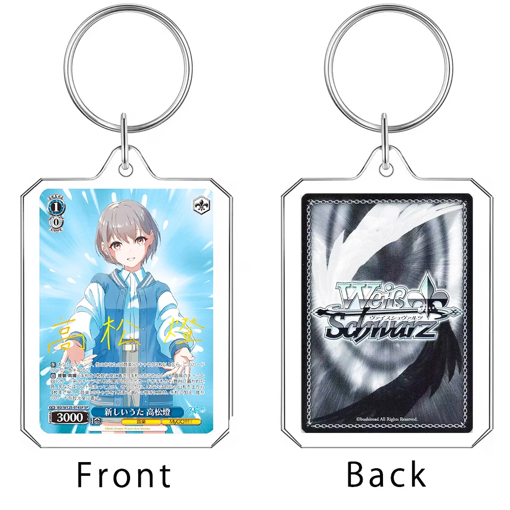 MyGo Weiss Schwarz Anime Acrylic Pendant Transparent Keychain  Cartoon Accessories Gifts Lovelive Tomori Anon Chihaya BanG Dream