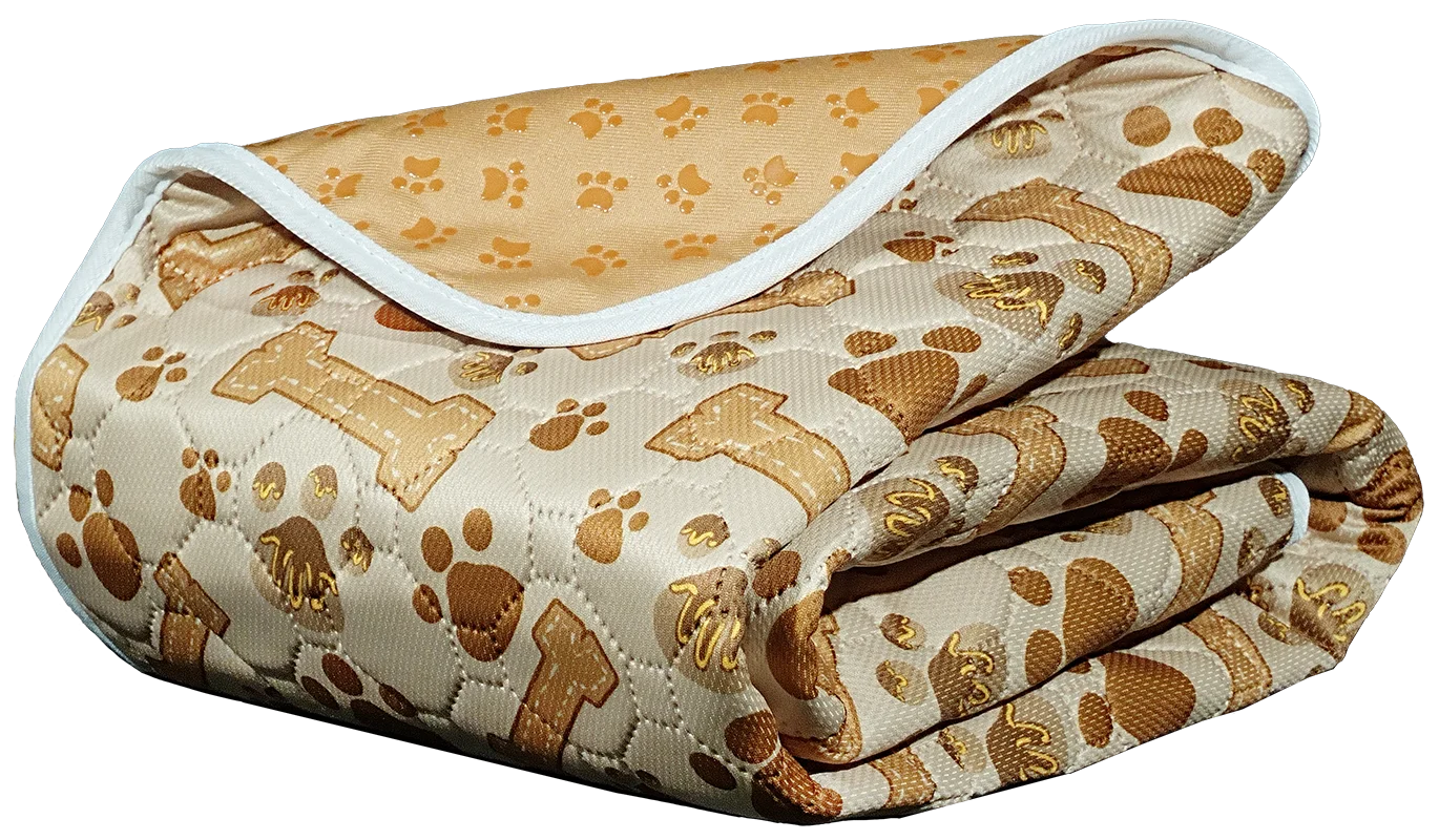 2pcs Cute Waterproof Pet Pee Pad Washable Puppy Training Pad Mat Reusable Anti-Slip Pee Pad Blanket Absorbent Diaper for Dog Cat