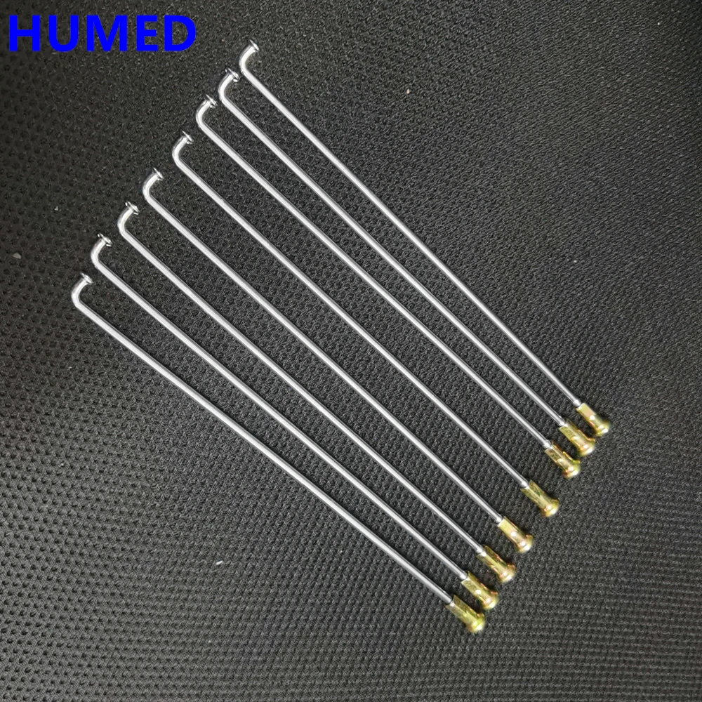 36pcs/lot 9G Diameter 3.5mm  Round Body J-bend Motorcycle Spokes Material 45# Steel Equal Diameter E-bike Spokes