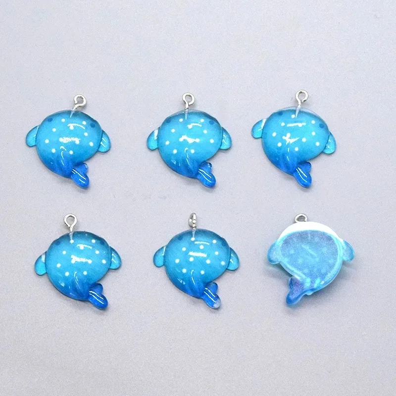 10Pcs Fashion Cute Spotted Mermaid Charms Marine Animal Whale Resin Pendant For Phone Keychain Necklace Earring Diy Jewelry Make