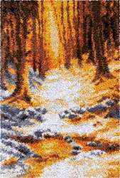 Latch Hook Rug Kits Tapestry Making Kits with Pre-Printed Canvas Crochet Needlework Crafts for Adult DT2160-69x102cm