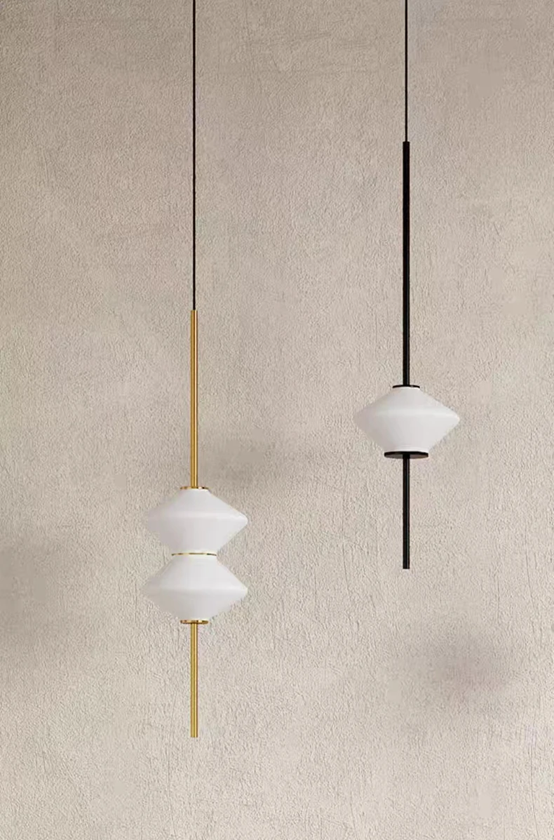 White Glass LED Pendant