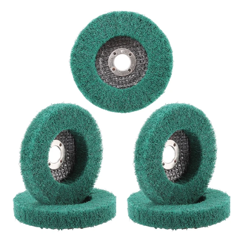 

5Pcs Nylon Fiber Flap Wheels Polishing Buffing Wheel Scouring Pad Grinding Disc For Angle Grinder For Metal Polisher