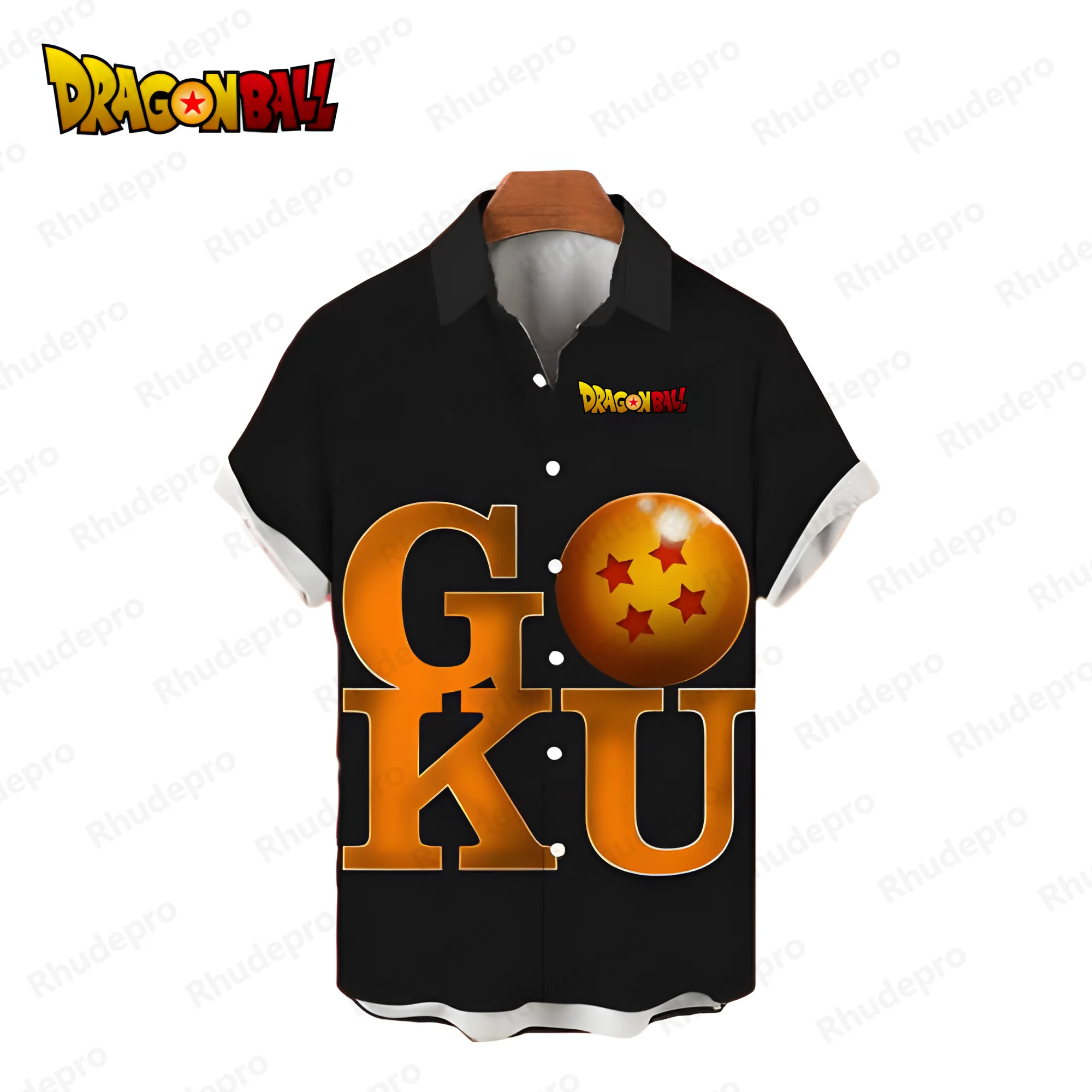 Camisa Dragon Ball Z Vegeta masculina, camisa social, streetwear grande, manga curta, estilo praia, moda, verão, Y2K