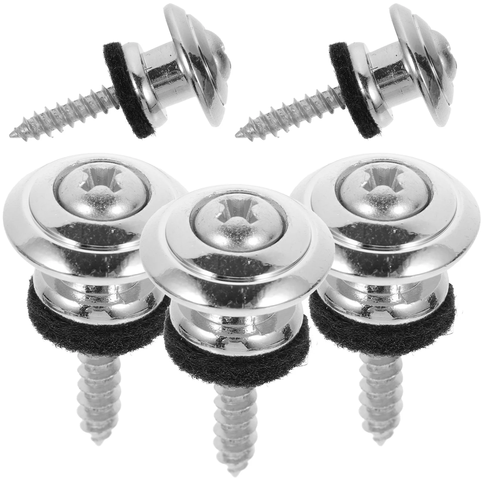 

5pcs Guitar Strap Locks Acoustic Buttons Metal Buckles Durable Smooth Surface Long Use Repair Kit Guitar Parts