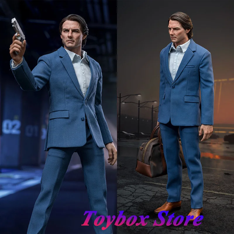 

SWTOYS 1/6 FS052 Collectible Sky Blue Suit Cloth Movable Tom Cruise Soldier Model Movie Smart Agent Mini 12" Full Set Figure