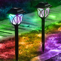 2Pcs Landscape Path Light Outdoor Solar Pathway Light Solar Yard Light Bright Lawn Light Solar Garden Stake Light for Lawn Decor