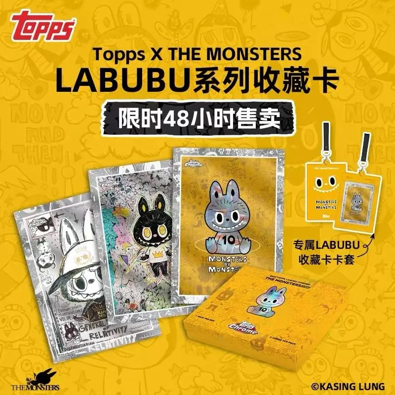Genuine 2025 Topps THE MONSTERS LABUBU Chrome 10th Anniversary Series Collectible Cards SuperFractor Colored Parallel Autograph