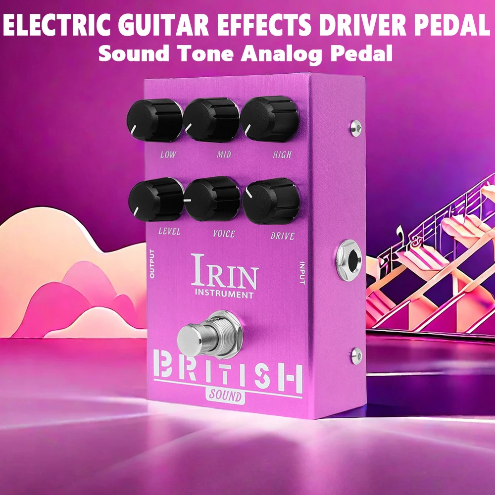 

IRIN Electric Guitar Effects Drive Pedal, Analog Distortion Overdrive Reverb Guitar Monoblock Effects, Audio Tone Effects