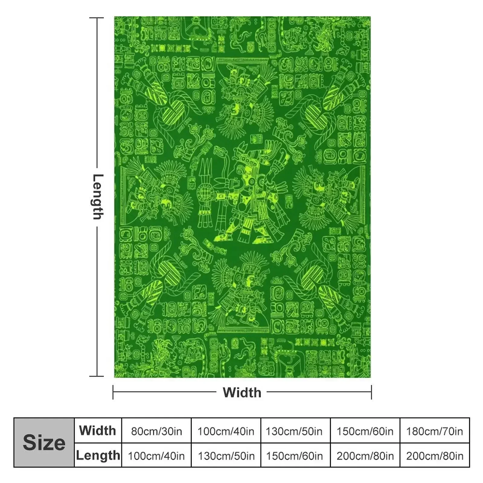 Mayan Spring GREEN Throw Blanket Luxury St anime Fashion Sofas For Decorative Sofa for sofa Custom Blankets