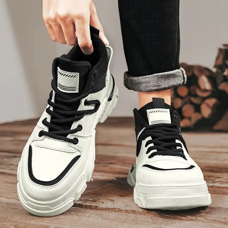 

Outdoor Lace Up Platform High Cut Boots for Men Spring Autumn Trendy 2025 Comfortable Classic Low Price Vintage Man Shoes Sale