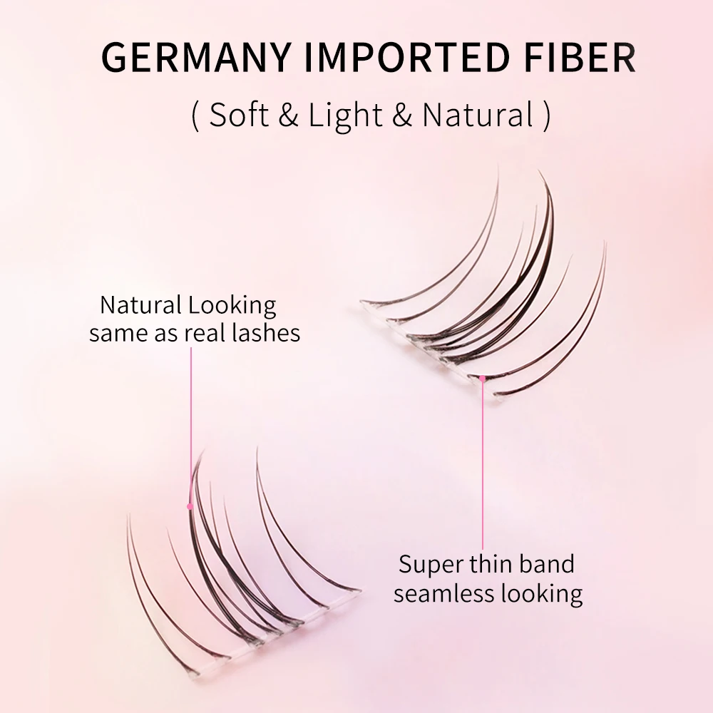 Iconsign macio natural preto inferior cílios iniciante amigável super fino banda cílios postiços usar confortável extensão de cílios